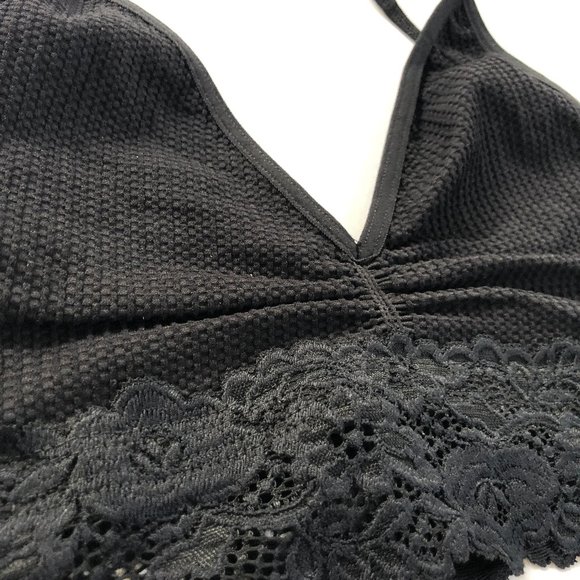 Free People Stevie Lace Trim Bralette NWOT - Picture 3 of 6